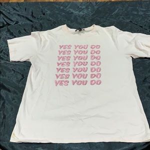 pink forever 21 oversized tee
